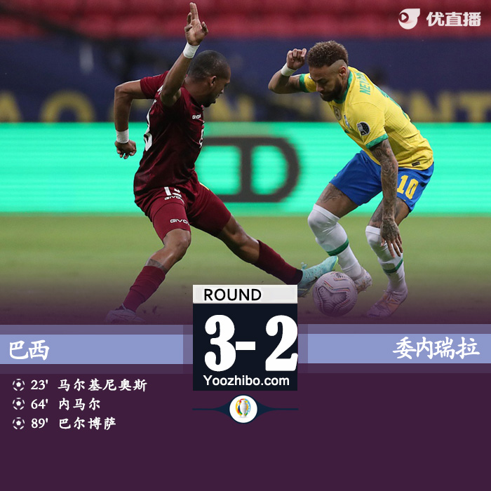 06月14日 美洲杯第1輪 巴西vs委內瑞拉 全場錄像及集錦
