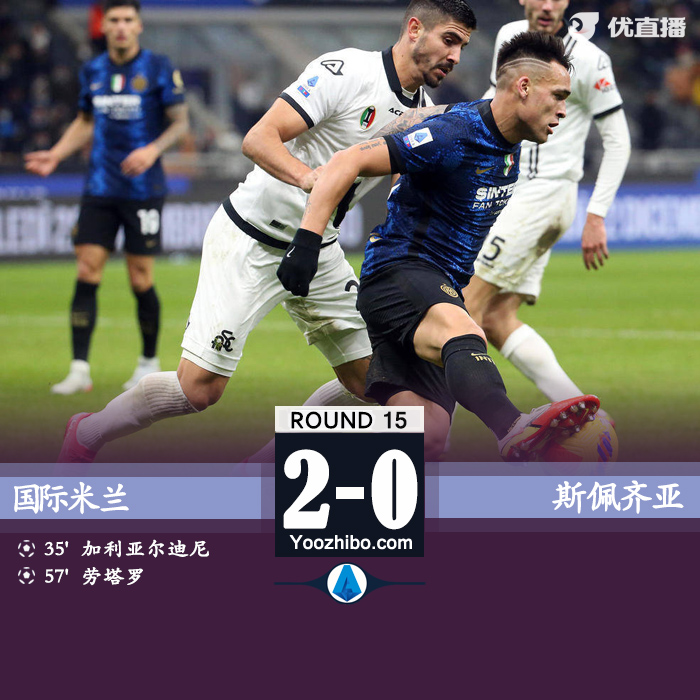國米2-0斯佩齊亞 勞塔羅傳射加利亞爾迪尼建功