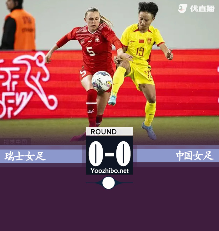 中國女足0-0瑞士女足