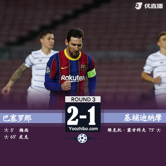 巴塞羅那2-1基輔迪納摩