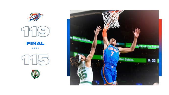 04月28日 NBA常規賽 雷霆vs凱爾特人 全場錄像及集錦