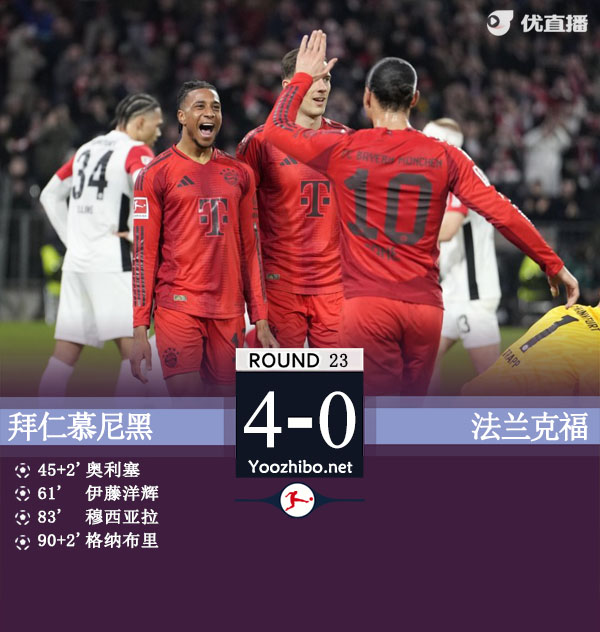 拜仁慕尼黑vs法蘭克福