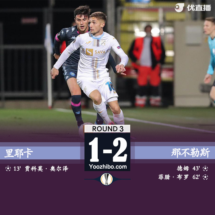 那不勒斯2-1逆轉里耶卡