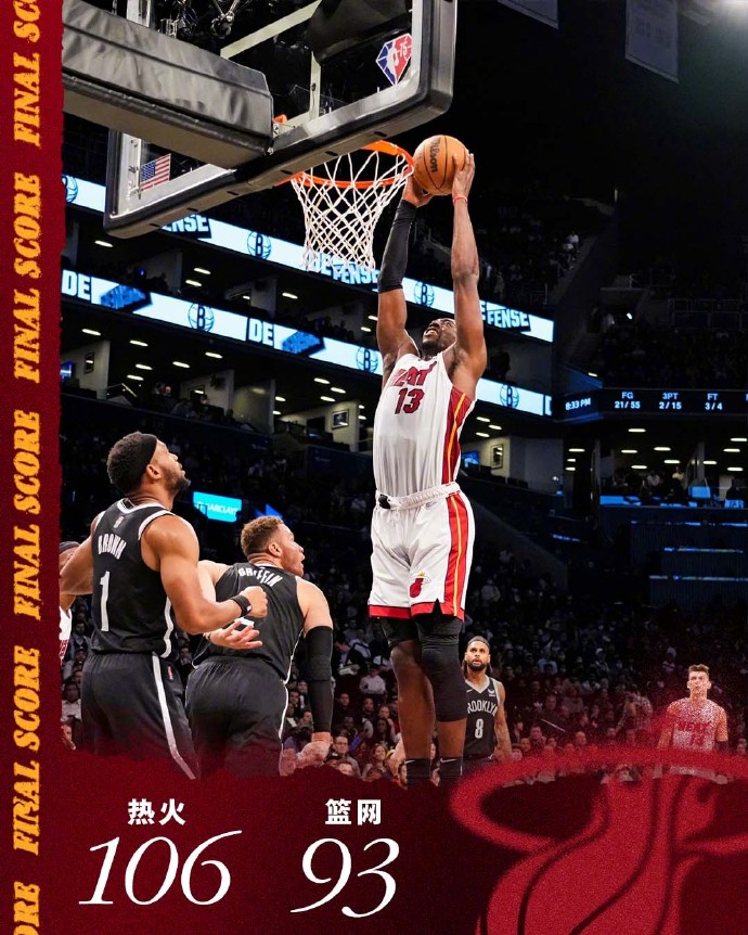 10月28日 NBA常規賽 熱火vs籃網 全場錄像及集錦
