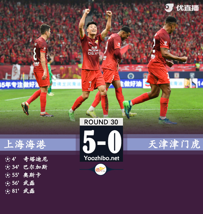 上海海港隊vs天津津門虎隊
