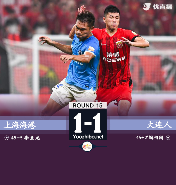 上海海港隊vs大連人隊