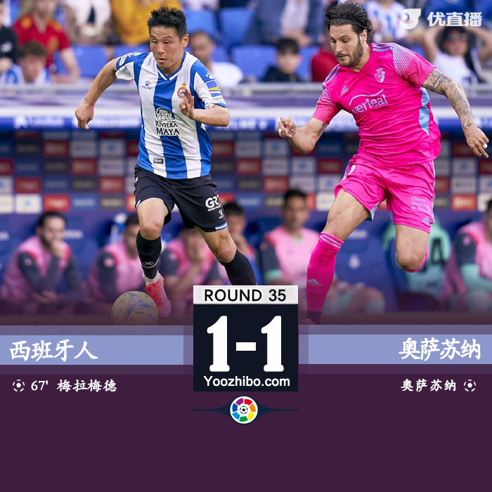 西班牙人1-1奧薩蘇納