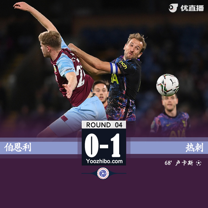10月28日 英聯杯第4輪 伯恩利vs熱刺 全場錄像及集錦