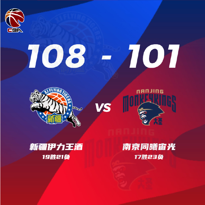 新疆108-101擊退同曦
