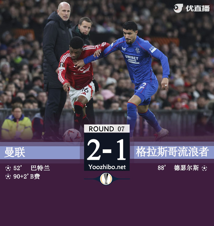 曼聯vs格拉斯哥流浪者